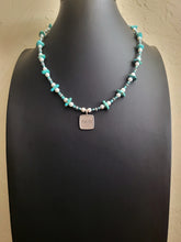 Turquoise And Pearls "Faith" Necklace
