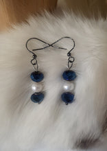 Denim And Pearls Earrings