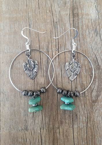 Kingman Turquoise Arrow Earrings