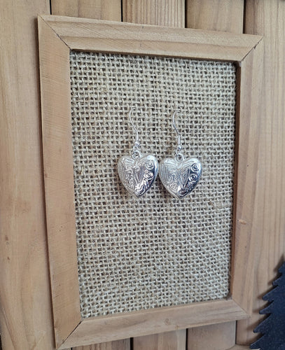 Ornate Heart Earrings