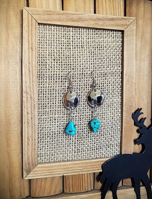 Turquoise nugget earrings