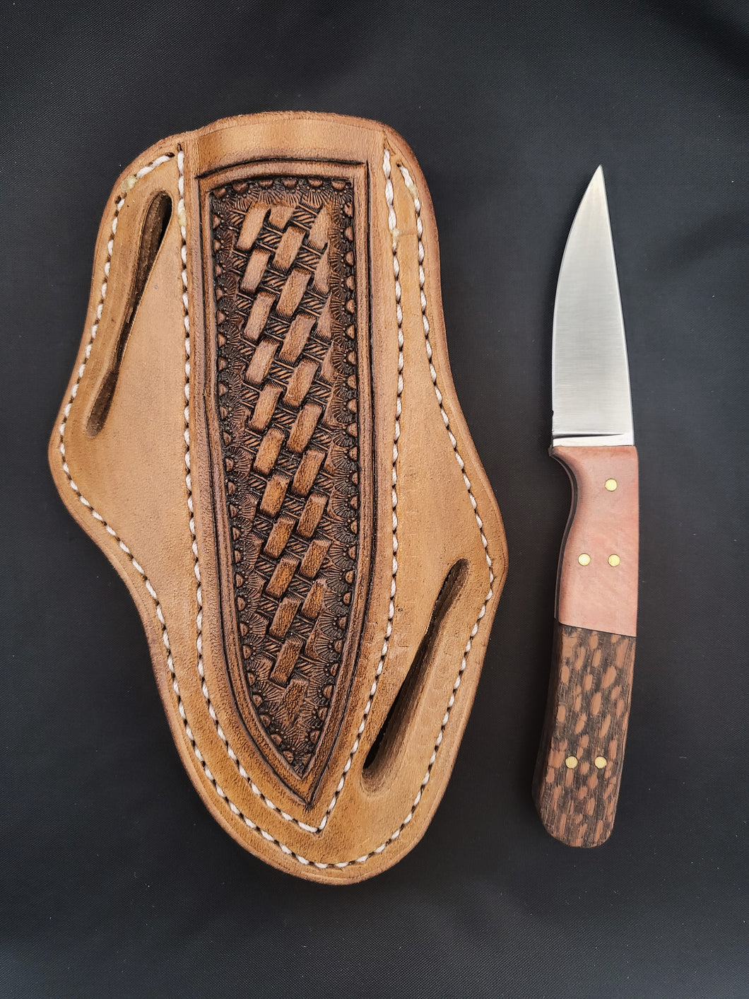 Leopardwood and Box Elder Belt Knife