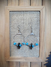 Turquoise Charm Hoop Earrings