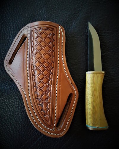 Osage Orange And Turquoise Belt Knife