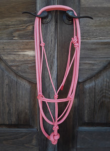 Pearl Pink Rope Horse Halter